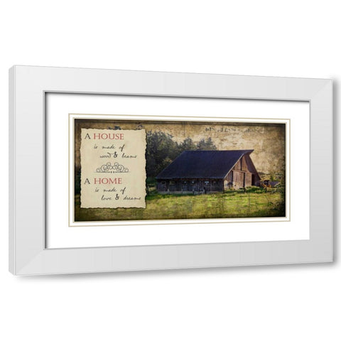 Widbys Sentiments II White Modern Wood Framed Art Print with Double Matting by Perry, Rachel
