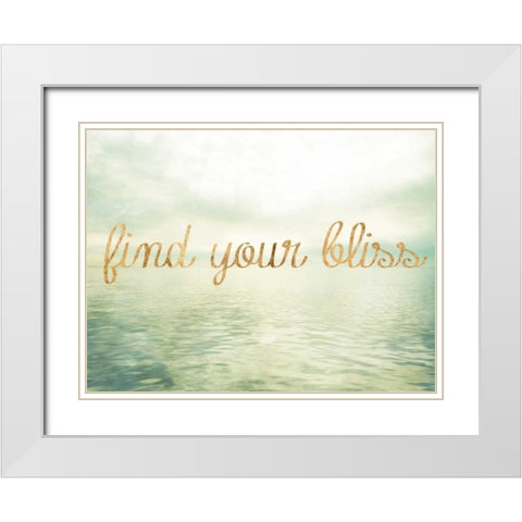 Water Bliss I White Modern Wood Framed Art Print with Double Matting by Quintero, Sonja