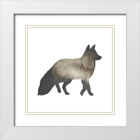 Sepia Animal Silhouette II White Modern Wood Framed Art Print with Double Matting by Popp, Grace