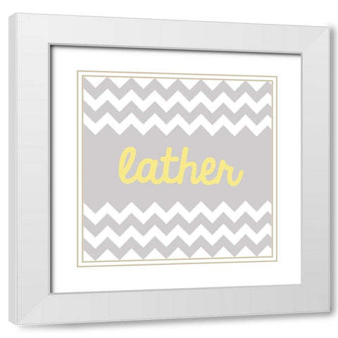 Lather White Modern Wood Framed Art Print with Double Matting by Hambly, Anna