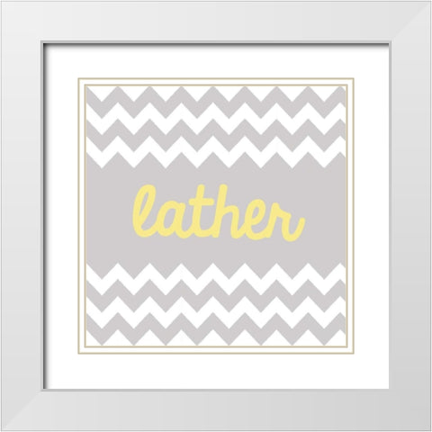Lather White Modern Wood Framed Art Print with Double Matting by Hambly, Anna