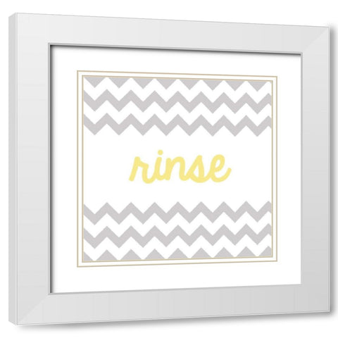 Rinse White Modern Wood Framed Art Print with Double Matting by Hambly, Anna