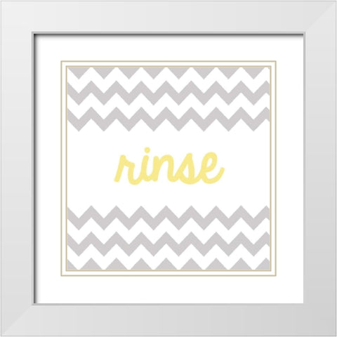 Rinse White Modern Wood Framed Art Print with Double Matting by Hambly, Anna