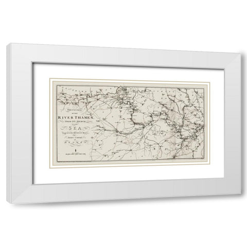 River Thames I White Modern Wood Framed Art Print with Double Matting by Stadler, Joseph