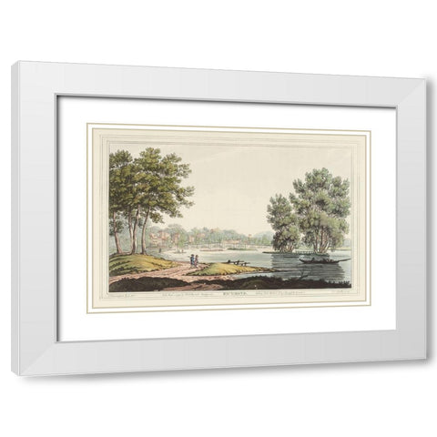 Richmond, England White Modern Wood Framed Art Print with Double Matting by Stadler, Joseph
