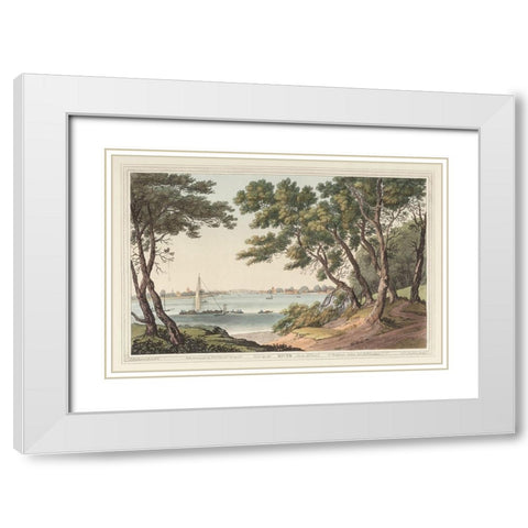 View of the River White Modern Wood Framed Art Print with Double Matting by Stadler, Joseph