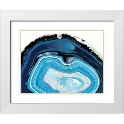 Agate Studies I White Modern Wood Framed Art Print with Double Matting by McCavitt, Naomi