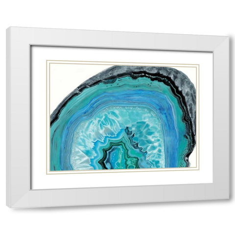 Agate Studies II White Modern Wood Framed Art Print with Double Matting by McCavitt, Naomi