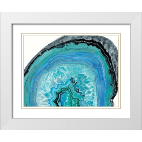Agate Studies II White Modern Wood Framed Art Print with Double Matting by McCavitt, Naomi