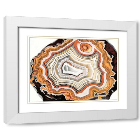 Agate Studies IV White Modern Wood Framed Art Print with Double Matting by McCavitt, Naomi
