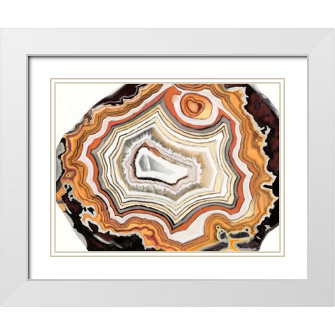 Agate Studies IV White Modern Wood Framed Art Print with Double Matting by McCavitt, Naomi