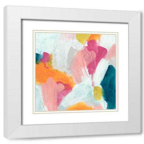 Synergetic I White Modern Wood Framed Art Print with Double Matting by Vess, June Erica