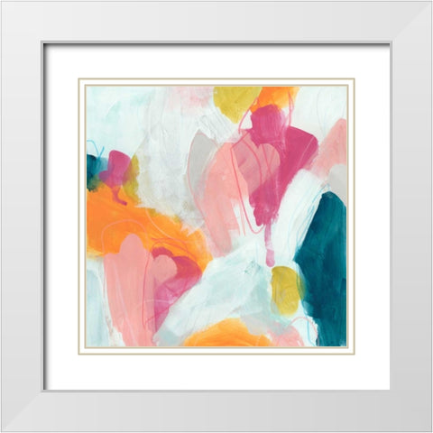Synergetic I White Modern Wood Framed Art Print with Double Matting by Vess, June Erica
