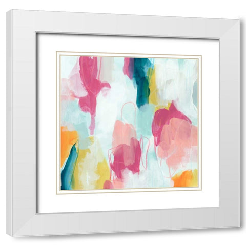 Synergetic III White Modern Wood Framed Art Print with Double Matting by Vess, June Erica