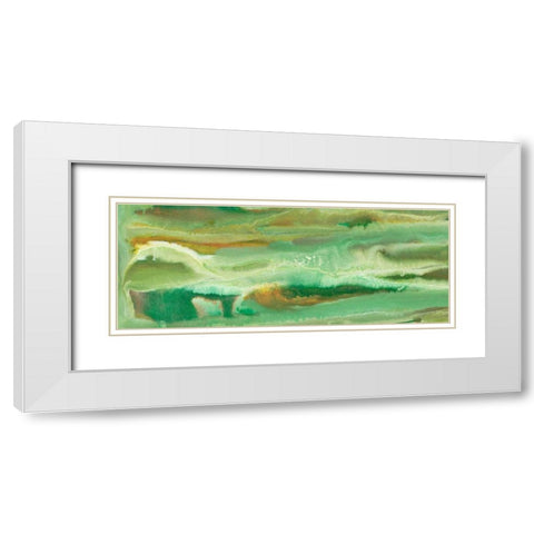 Kinetic Alignments I White Modern Wood Framed Art Print with Double Matting by Chandler, Sharon