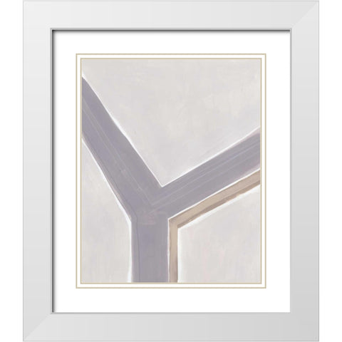 Neutral Impact I White Modern Wood Framed Art Print with Double Matting by Vess, June Erica