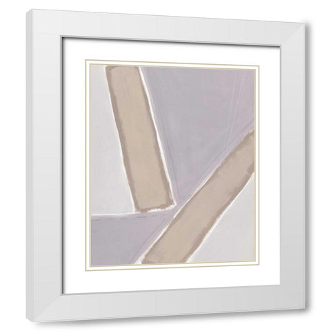 Neutral Impact II White Modern Wood Framed Art Print with Double Matting by Vess, June Erica