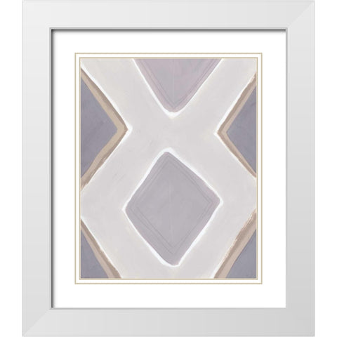 Neutral Impact III White Modern Wood Framed Art Print with Double Matting by Vess, June Erica