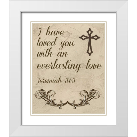 More Than Words I White Modern Wood Framed Art Print with Double Matting by Studio W