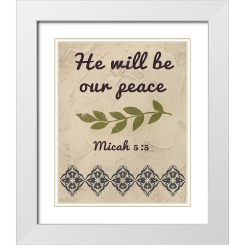 More Than Words II White Modern Wood Framed Art Print with Double Matting by Studio W