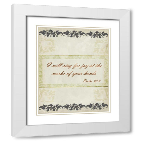 More Than Words VI White Modern Wood Framed Art Print with Double Matting by Studio W