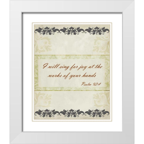 More Than Words VI White Modern Wood Framed Art Print with Double Matting by Studio W