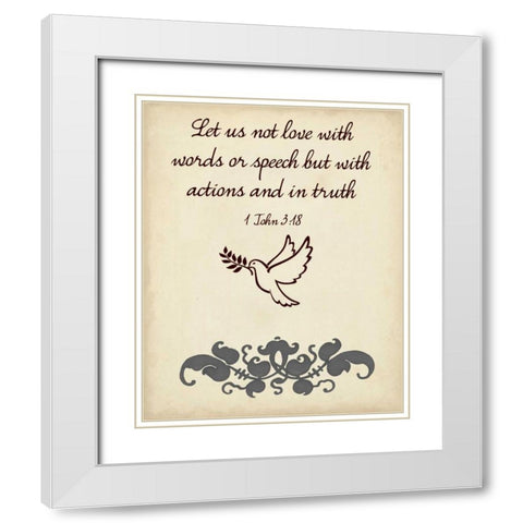 More Than Words VII White Modern Wood Framed Art Print with Double Matting by Studio W