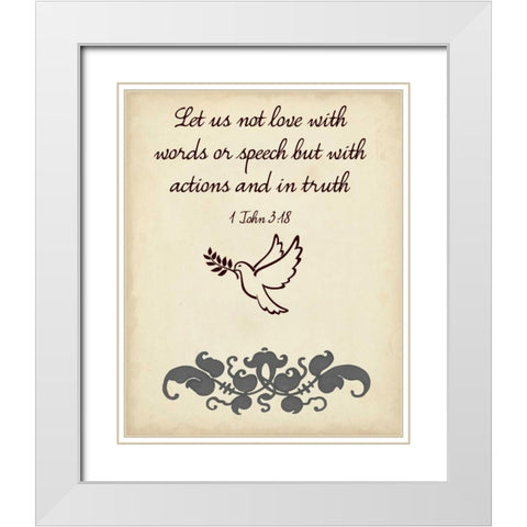 More Than Words VII White Modern Wood Framed Art Print with Double Matting by Studio W