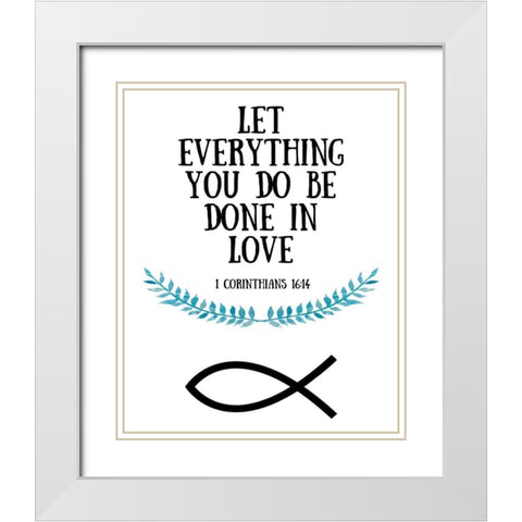 More Than Words IX White Modern Wood Framed Art Print with Double Matting by Studio W