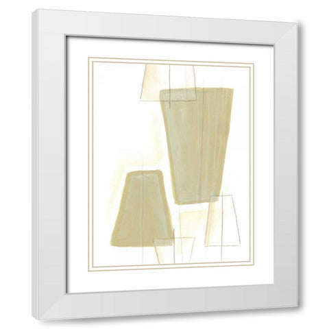Implied Motif II White Modern Wood Framed Art Print with Double Matting by Vess, June Erica