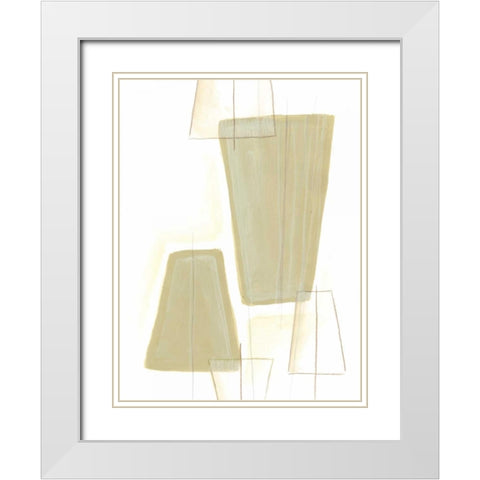 Implied Motif II White Modern Wood Framed Art Print with Double Matting by Vess, June Erica