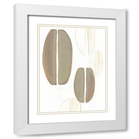 Implied Motif III White Modern Wood Framed Art Print with Double Matting by Vess, June Erica