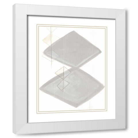 Implied Motif IV White Modern Wood Framed Art Print with Double Matting by Vess, June Erica