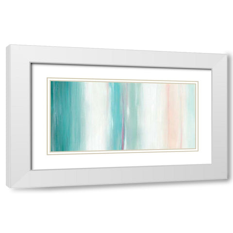 Seafoam Spectrum I White Modern Wood Framed Art Print with Double Matting by Vess, June Erica