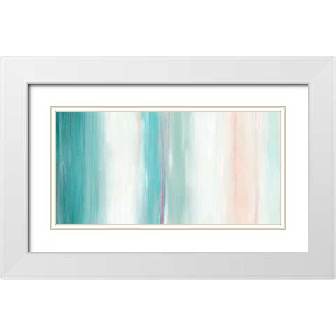 Seafoam Spectrum I White Modern Wood Framed Art Print with Double Matting by Vess, June Erica