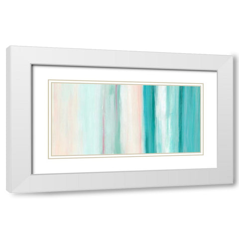 Seafoam Spectrum II White Modern Wood Framed Art Print with Double Matting by Vess, June Erica