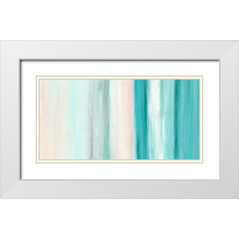 Seafoam Spectrum II White Modern Wood Framed Art Print with Double Matting by Vess, June Erica
