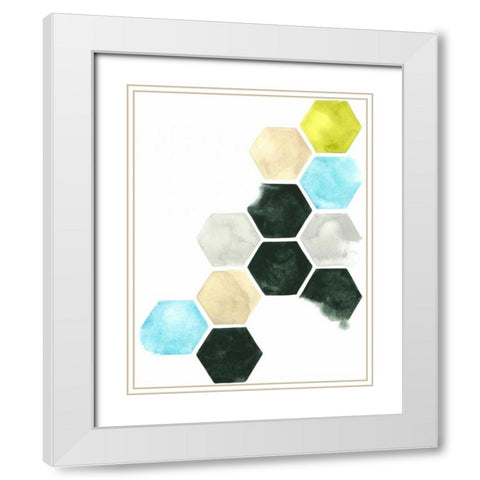 Hazed Honeycomb I White Modern Wood Framed Art Print with Double Matting by Popp, Grace