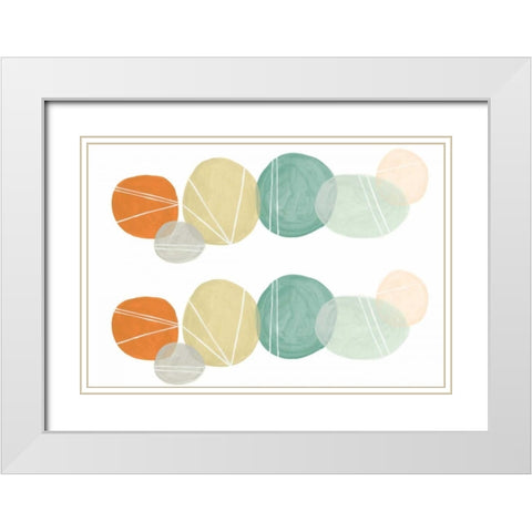 2-Up Interdependent II White Modern Wood Framed Art Print with Double Matting by Vess, June Erica