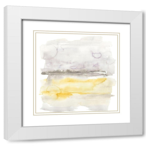 Winter Horizon Line II White Modern Wood Framed Art Print with Double Matting by Goldberger, Jennifer
