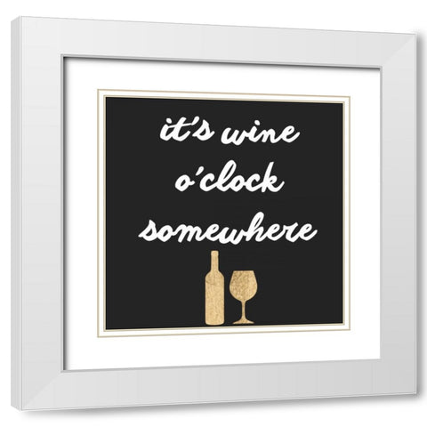 Wine Sentiment IV White Modern Wood Framed Art Print with Double Matting by Hambly, Anna