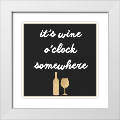 Wine Sentiment IV White Modern Wood Framed Art Print with Double Matting by Hambly, Anna