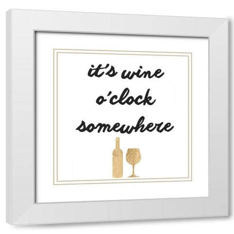 Wine Sentiment V White Modern Wood Framed Art Print with Double Matting by Hambly, Anna