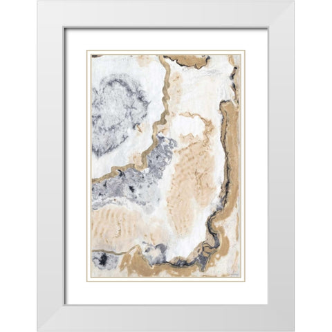 Cinder and Smoke II White Modern Wood Framed Art Print with Double Matting by Lam, Vanna