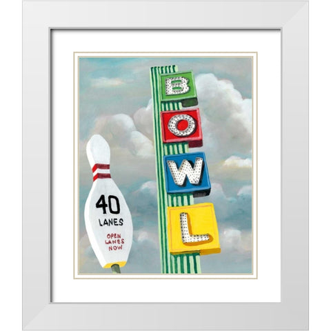 American Roadside I White Modern Wood Framed Art Print with Double Matting by McCavitt, Naomi