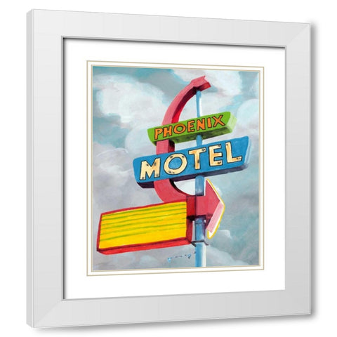 American Roadside II White Modern Wood Framed Art Print with Double Matting by McCavitt, Naomi
