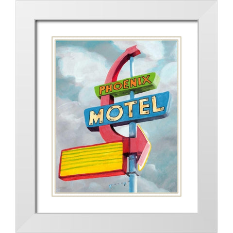American Roadside II White Modern Wood Framed Art Print with Double Matting by McCavitt, Naomi