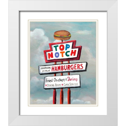 American Roadside V White Modern Wood Framed Art Print with Double Matting by McCavitt, Naomi