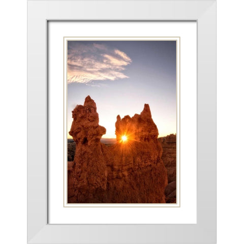 Shining through the Keyhole White Modern Wood Framed Art Print with Double Matting by Head, Danny