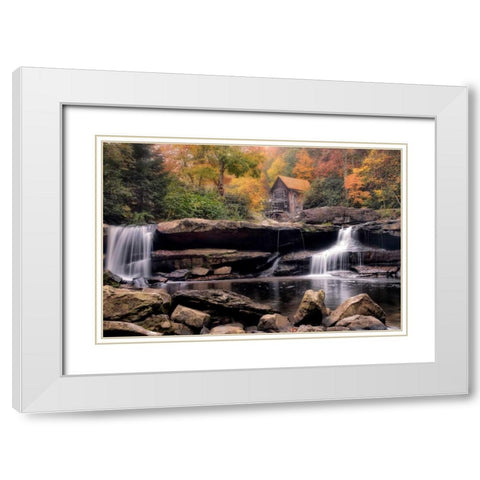 Below the Mill White Modern Wood Framed Art Print with Double Matting by Head, Danny